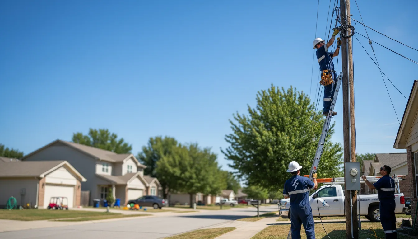 Residential electrician providing installation services in Spring, TX